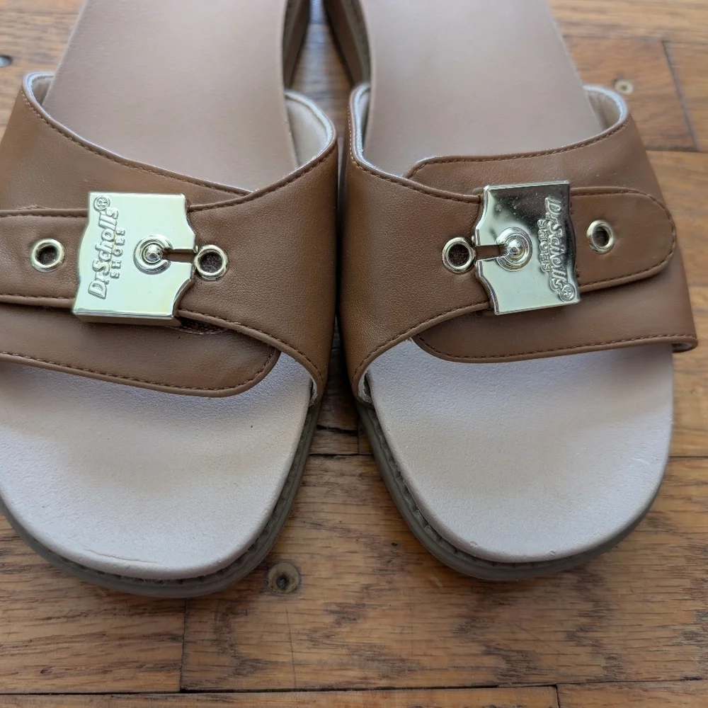 Dr. Scholl's Tan Flex Slide Sandals